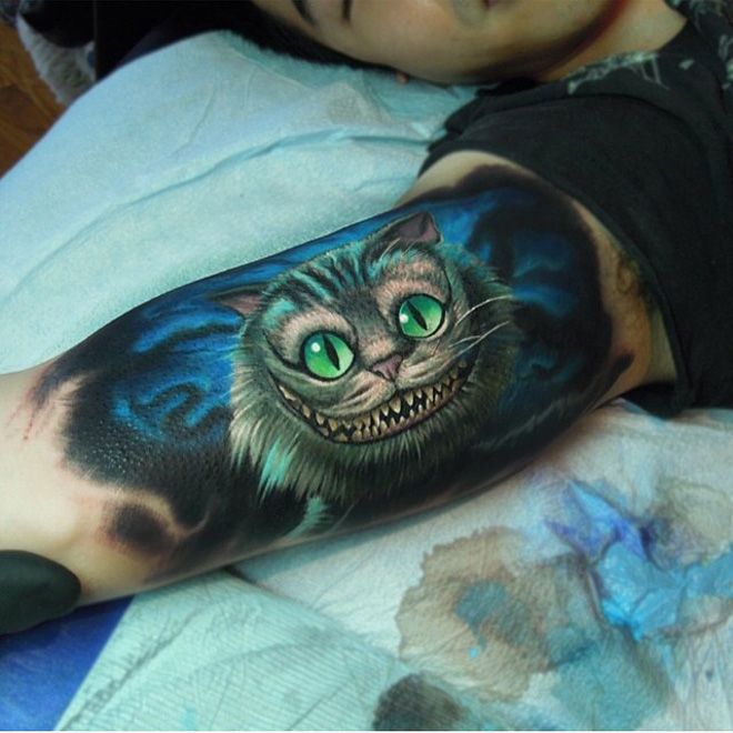 Cheshire Cat Tattoo Ideas Pictures (107)