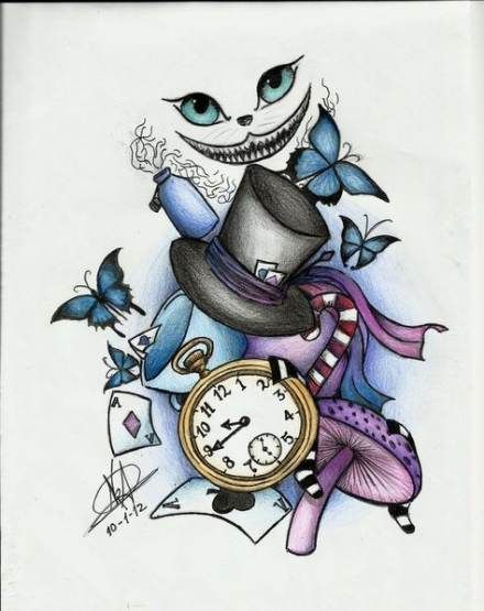 Cheshire Cat Tattoo Ideas Pictures (137)