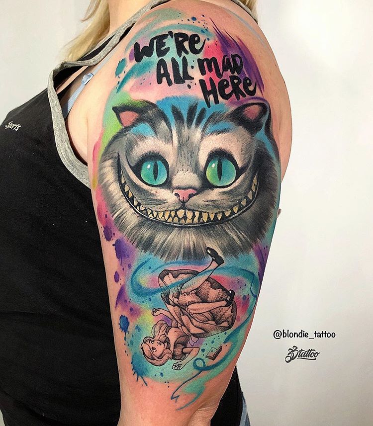 Cheshire Cat Tattoo Ideas Pictures (178)