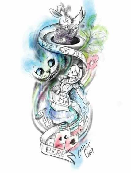 Cheshire Cat Tattoo Ideas Pictures (185)