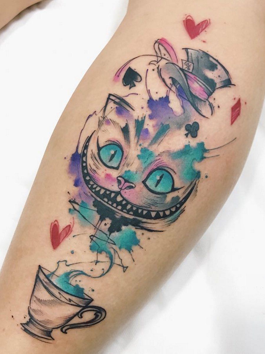 Cheshire Cat Tattoo Ideas Pictures (21)