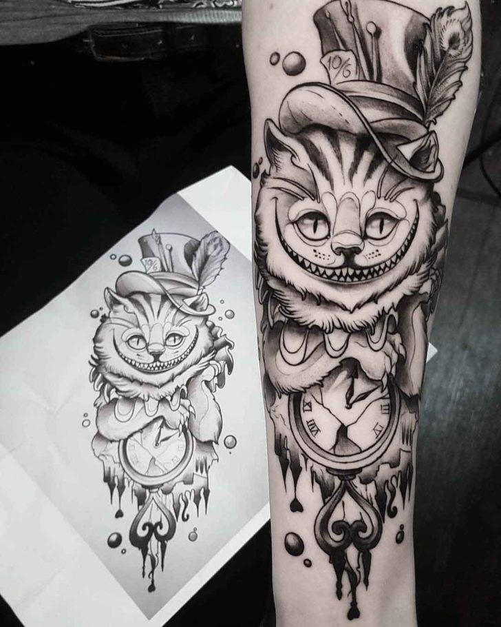 Cheshire Cat Tattoo Ideas Pictures (216)