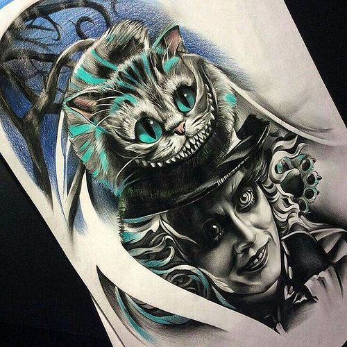 Cheshire Cat Tattoo Ideas Pictures (218)