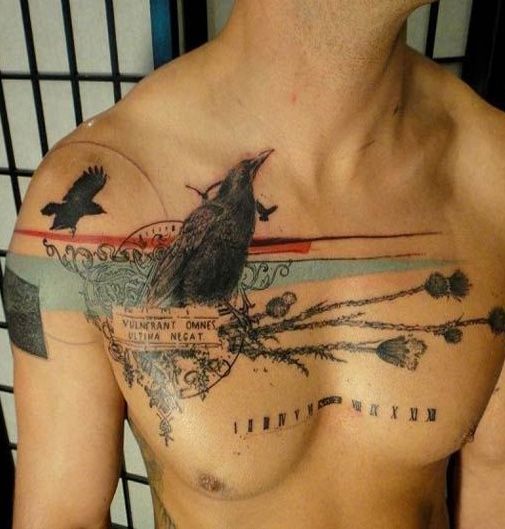 Chest Tattoo Pieces Ideas Pictures (107)