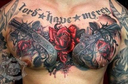Chest Tattoo Pieces Ideas Pictures (124)