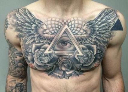 Chest Tattoo Pieces Ideas Pictures (155)