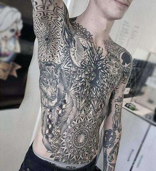 Chest Tattoo Pieces Ideas Pictures (161)