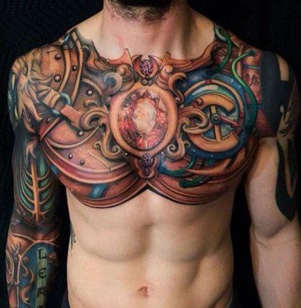 Chest Tattoo Pieces Ideas Pictures (182)