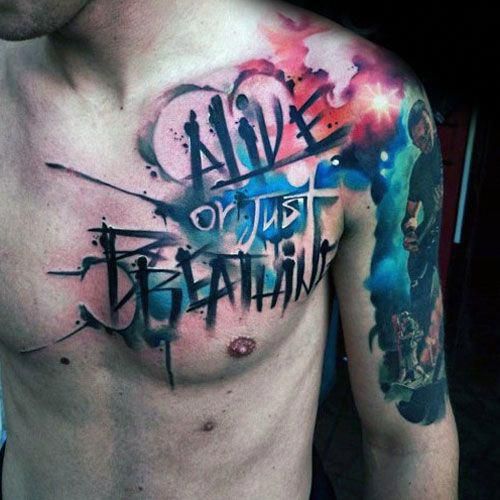 Chest Tattoo Pieces Ideas Pictures (186)
