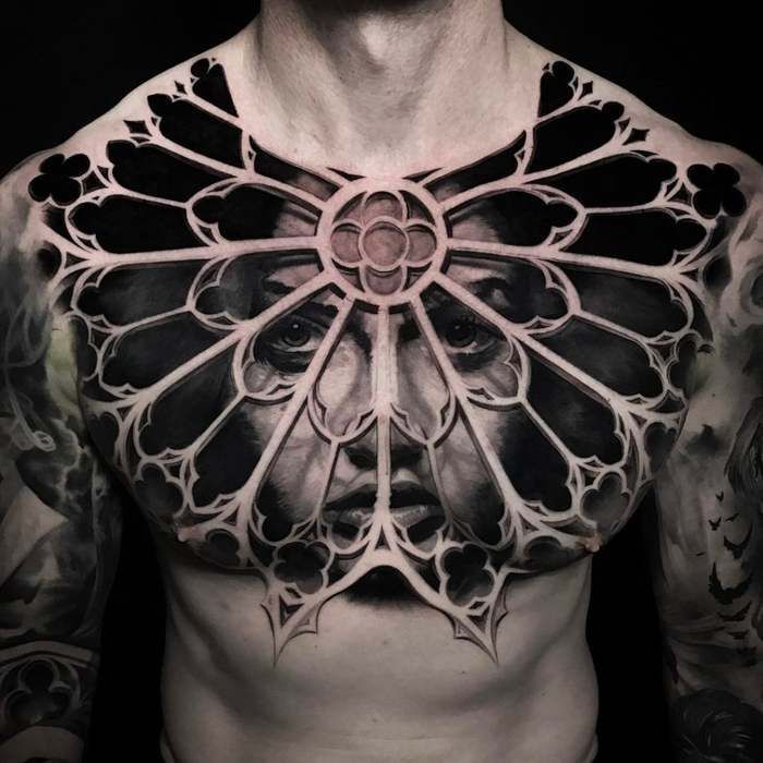Chest Tattoo Pieces Ideas Pictures (218)