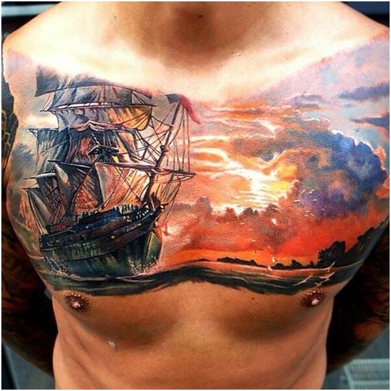 Chest Tattoo Pieces Ideas Pictures (69)