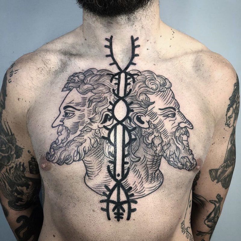 Chest Tattoo Pieces Ideas Pictures (77)