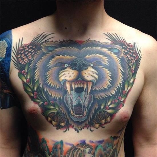 Chest Tattoo Pieces Ideas Pictures (96)