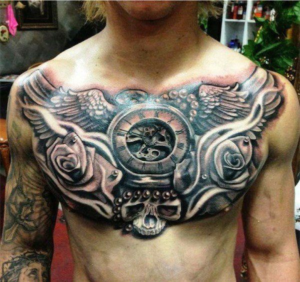 Chest Tattoo Pieces Ideas Pictures (98)