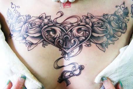 Female Chest Tattoo Pictures Ideas (103)