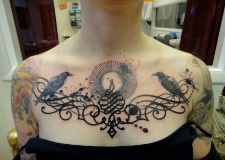 Female Chest Tattoo Pictures Ideas (104)