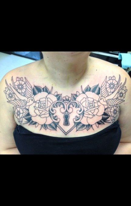 Female Chest Tattoo Pictures Ideas (113)