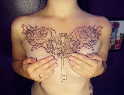 Female Chest Tattoo Pictures Ideas (121)