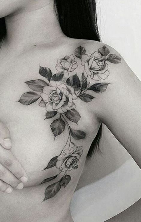 Female Chest Tattoo Pictures Ideas (143)