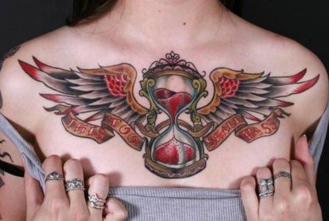 Female Chest Tattoo Pictures Ideas (146)