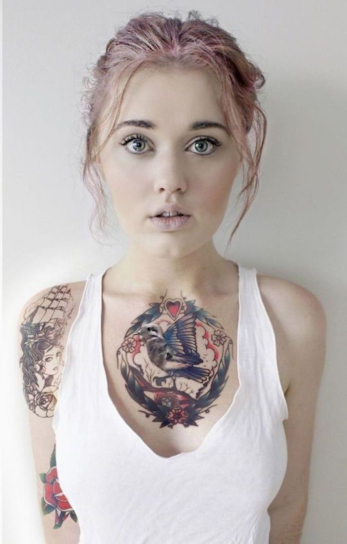 Female Chest Tattoo Pictures Ideas (170)