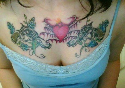 Female Chest Tattoo Pictures Ideas (178)