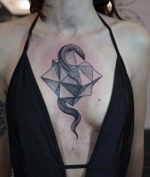 Female Chest Tattoo Pictures Ideas (193)
