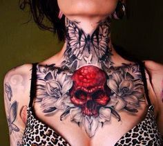 Female Chest Tattoo Pictures Ideas (199)