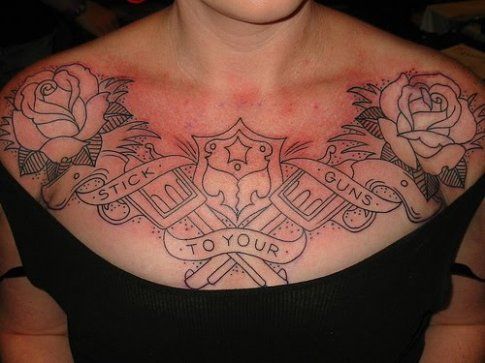 Female Chest Tattoo Pictures Ideas (212)