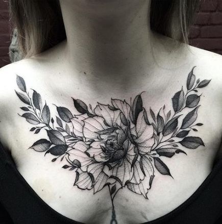 Female Chest Tattoo Pictures Ideas (213)