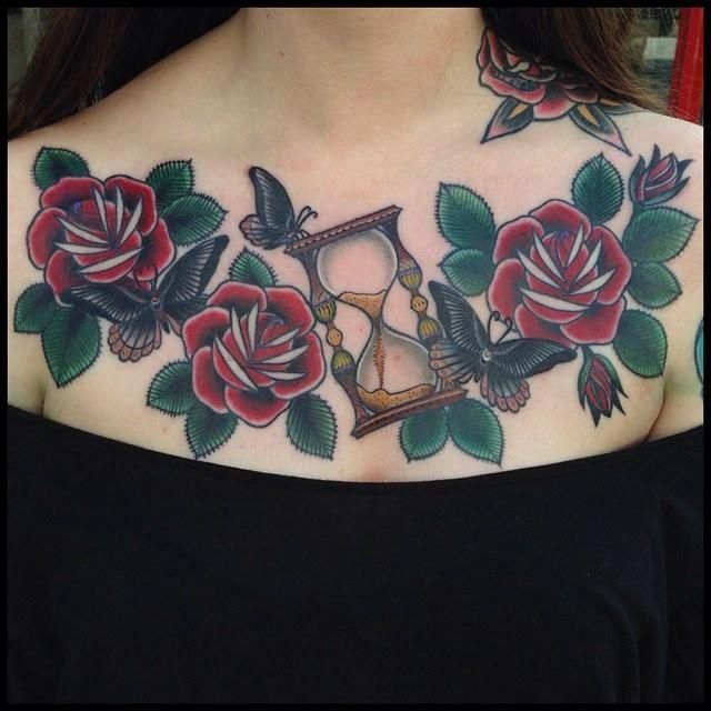 Female Chest Tattoo Pictures Ideas (214)