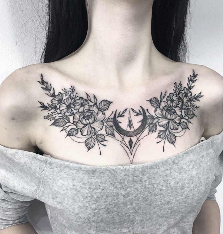 Female Chest Tattoo Pictures Ideas (28)