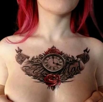 Female Chest Tattoo Pictures Ideas (49)
