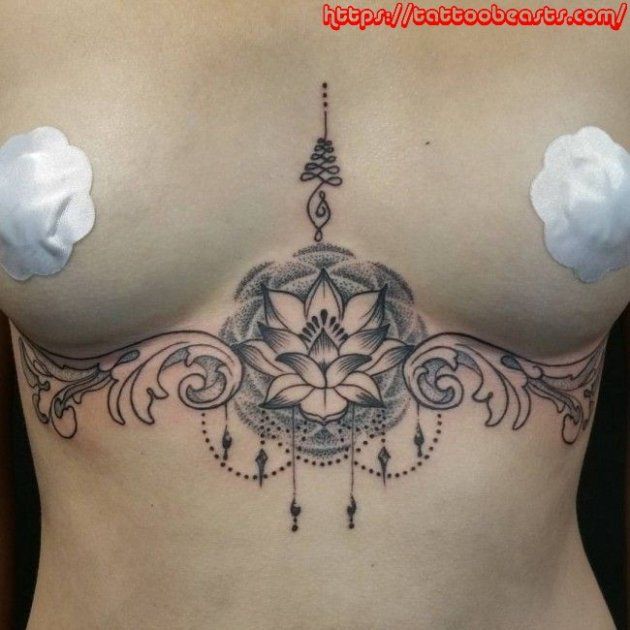 Female Chest Tattoo Pictures Ideas (52)
