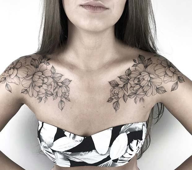 Female Chest Tattoo Pictures Ideas (7)