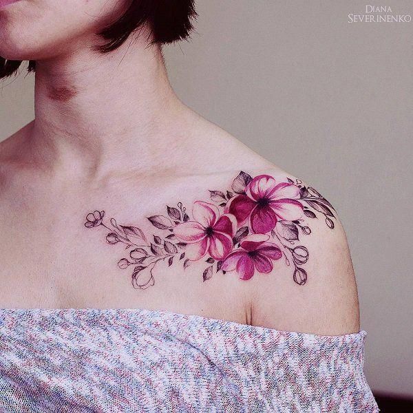 Female Chest Tattoo Pictures Ideas (79)