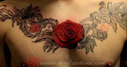 Female Chest Tattoo Pictures Ideas (80)