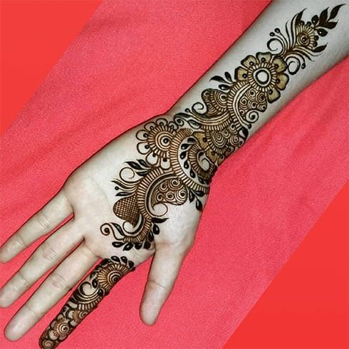 Simple Mehndi Design For Beginners (151)