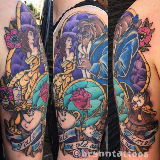 Simple Small Beauty And The Beast Tattoo Designs Ideas (102)