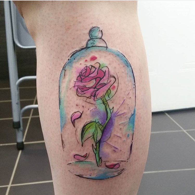 Simple Small Beauty And The Beast Tattoo Designs Ideas (122)