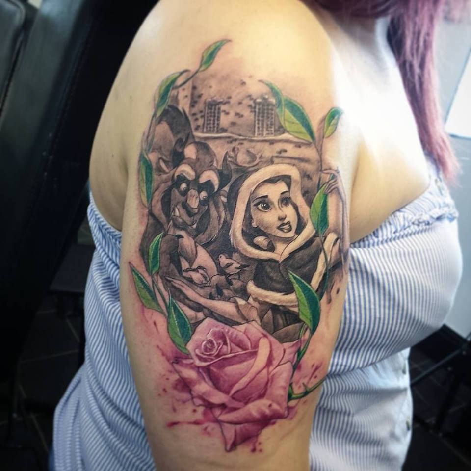 Simple Small Beauty And The Beast Tattoo Designs Ideas (125)