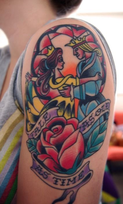 Simple Small Beauty And The Beast Tattoo Designs Ideas (17)