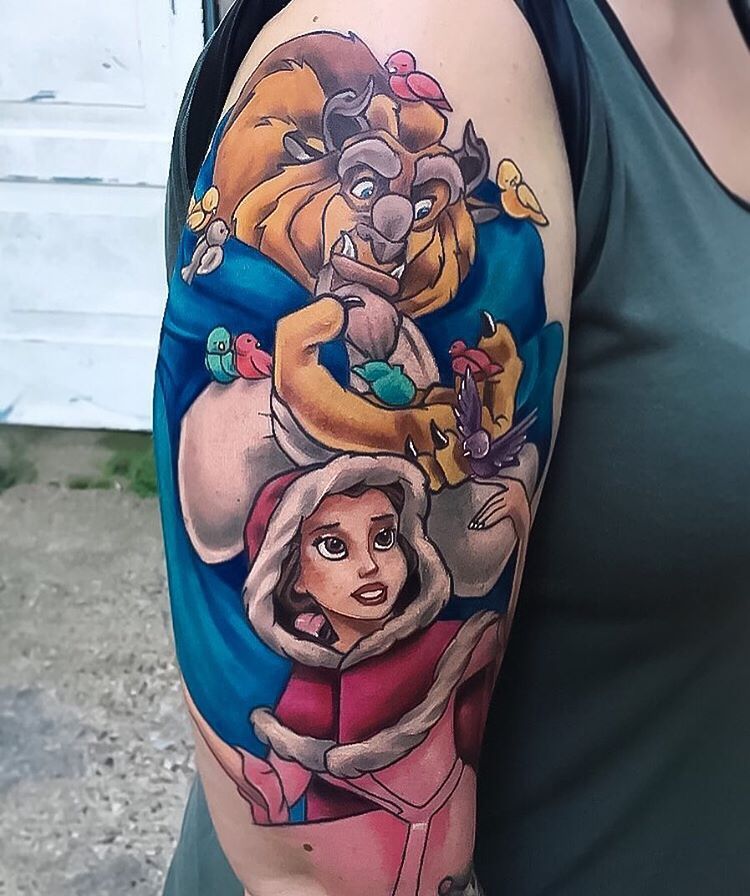 Simple Small Beauty And The Beast Tattoo Designs Ideas (18)