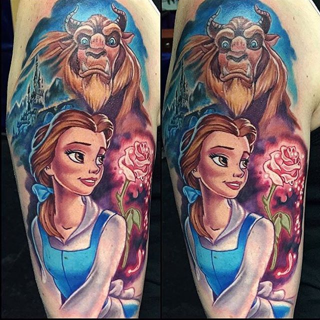 Simple Small Beauty And The Beast Tattoo Designs Ideas (32)