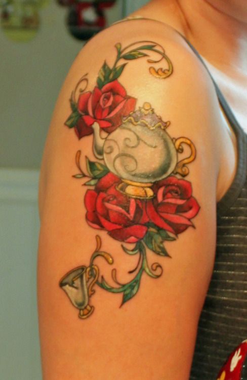 Simple Small Beauty And The Beast Tattoo Designs Ideas (46)