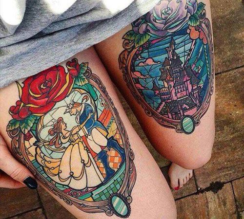 Simple Small Beauty And The Beast Tattoo Designs Ideas (47)