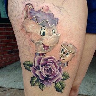 Simple Small Beauty And The Beast Tattoo Designs Ideas (58)