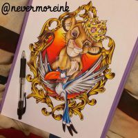 Simple Small Beauty And The Beast Tattoo Designs Ideas (63)