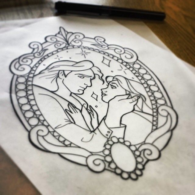 Simple Small Beauty And The Beast Tattoo Designs Ideas (65)