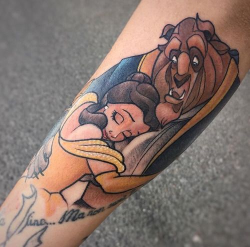 Simple Small Beauty And The Beast Tattoo Designs Ideas (72)